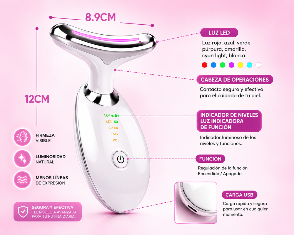 6 tonos de luz LED